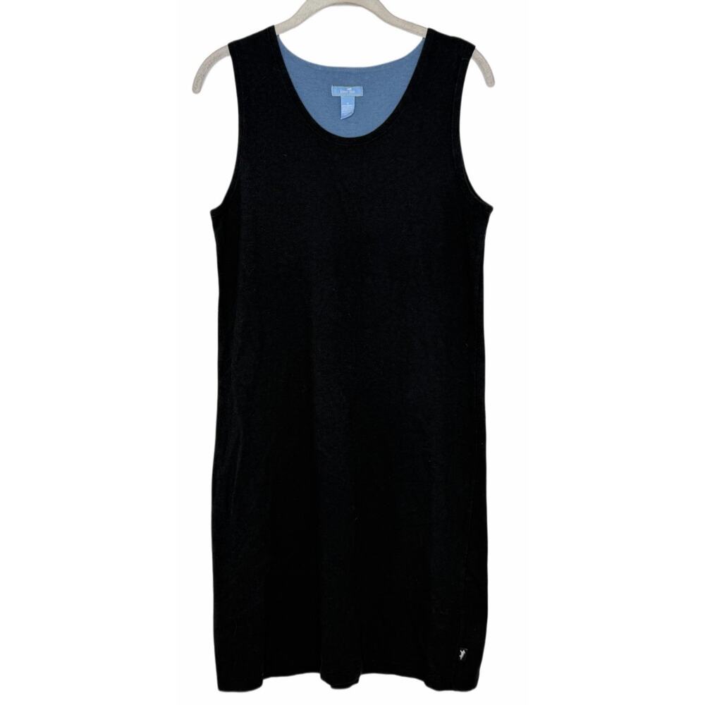 Horny Toad Women’s Black Sleeveless Cotton Stretch Knee Length Dress Size M